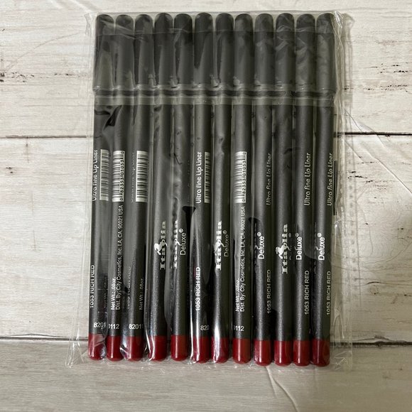 ITALIA DELUXE Other - New 12PC Italia Deluxe Ultra Fine Lip Liner Set of 12 RICH RED 1053